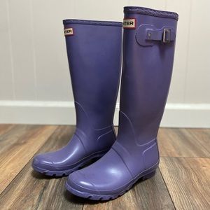 Hunter Wellington Rain Boot Purple